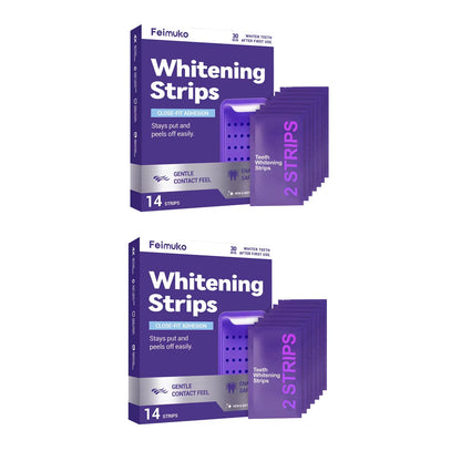 Purple Teeth Whitening Strips Improve Dental Yellowing Oral Cleaning Gel Teeth Bright Stain for Lasting Bright Smile